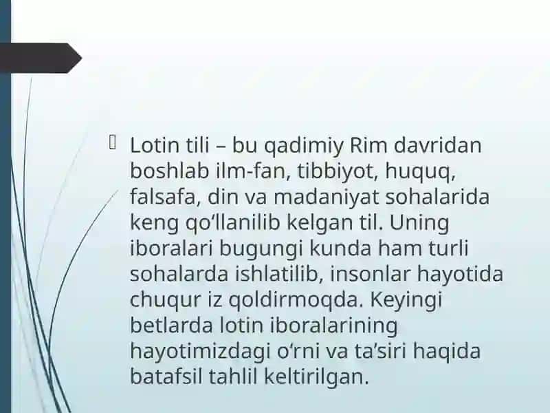 Lotin iboralarining hayotimizdagioʻrni 3