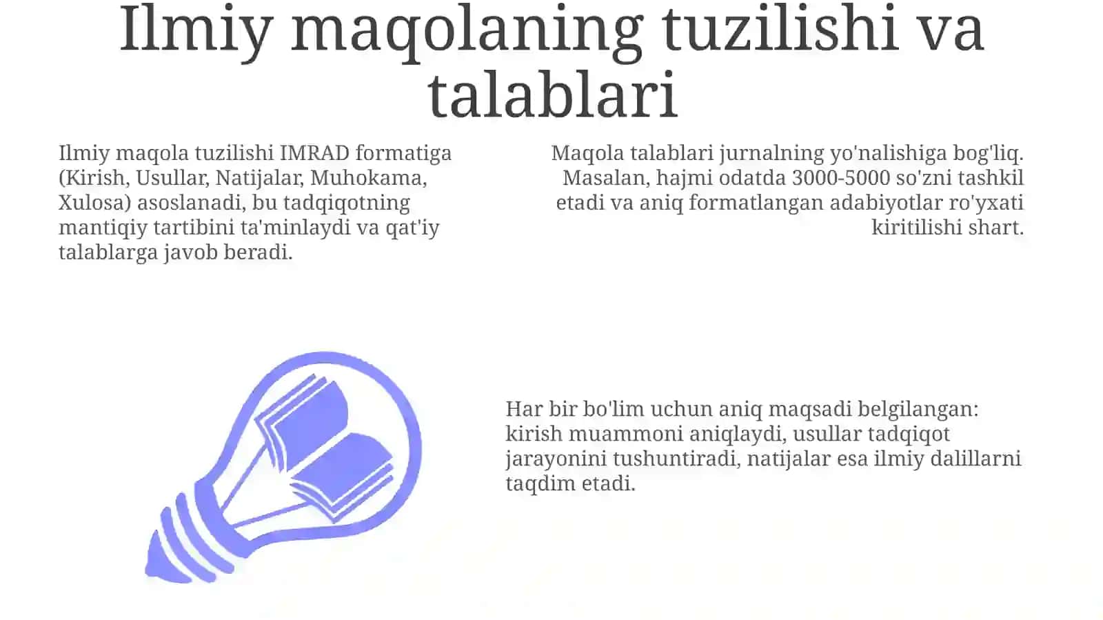 Ilmiy maqola tuzilishi va talablari 3