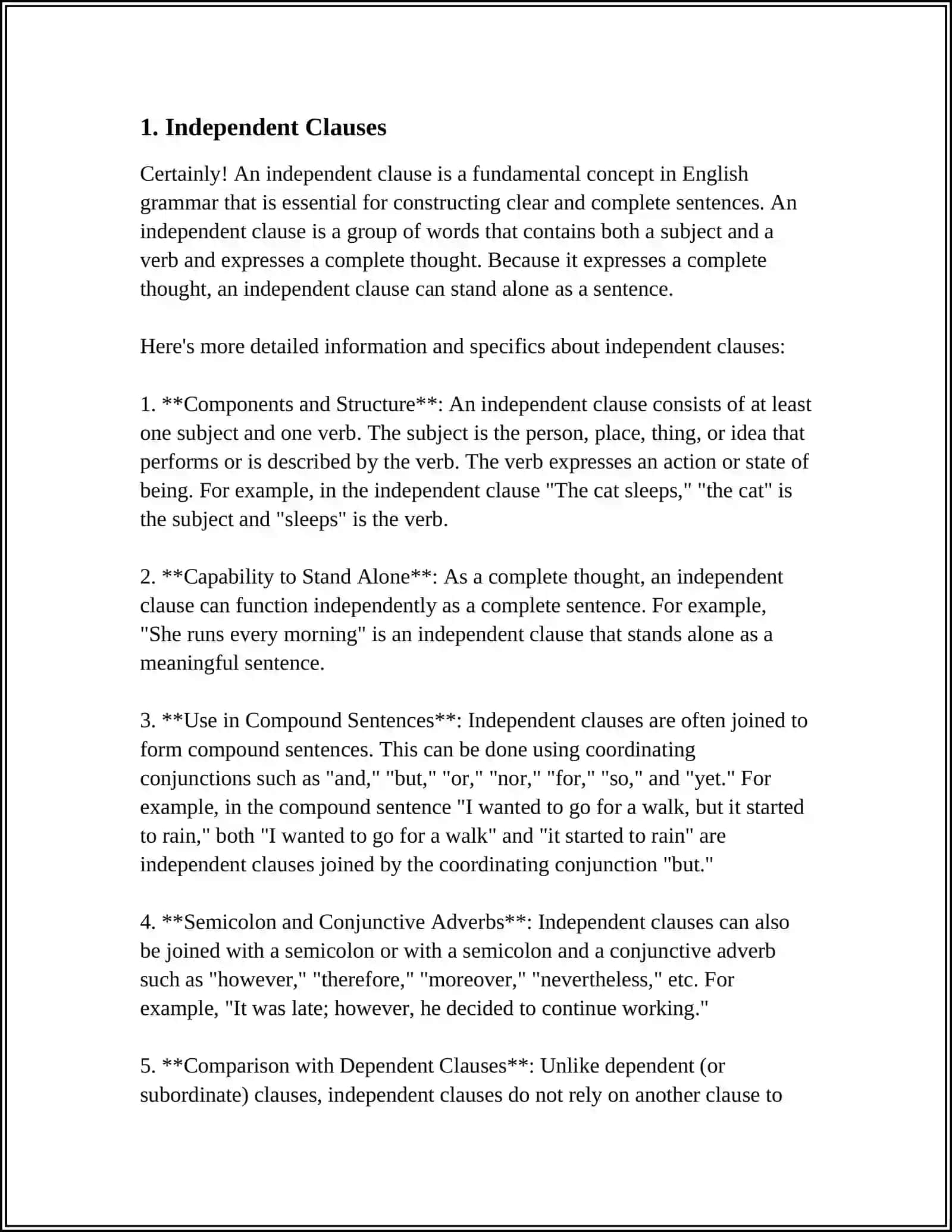 SENTENCE CLAUSES 3