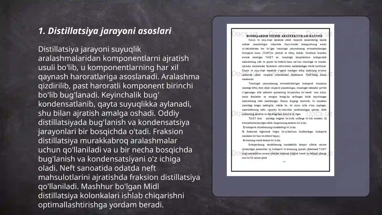 Yuvish jarayonida distilyatsiya uskunlari 3