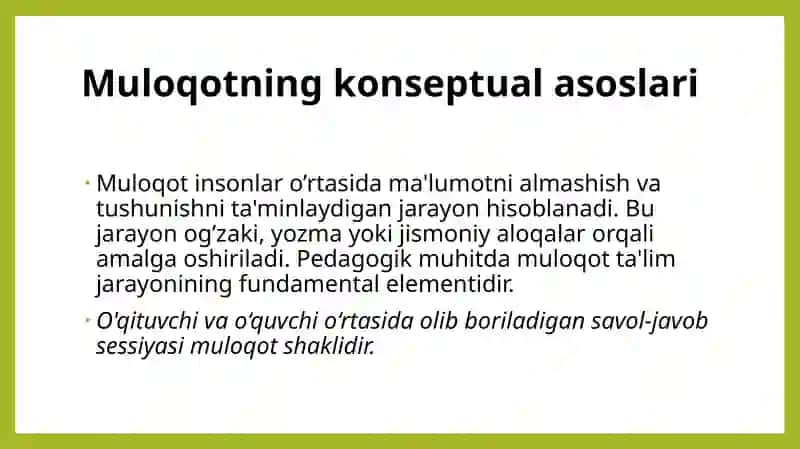 Muloqotning konseptual asoslari 3