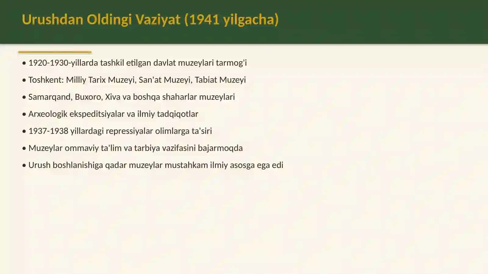 1941-1945-yillarda O'zbekistonda muzeylar va muzey ishi 3