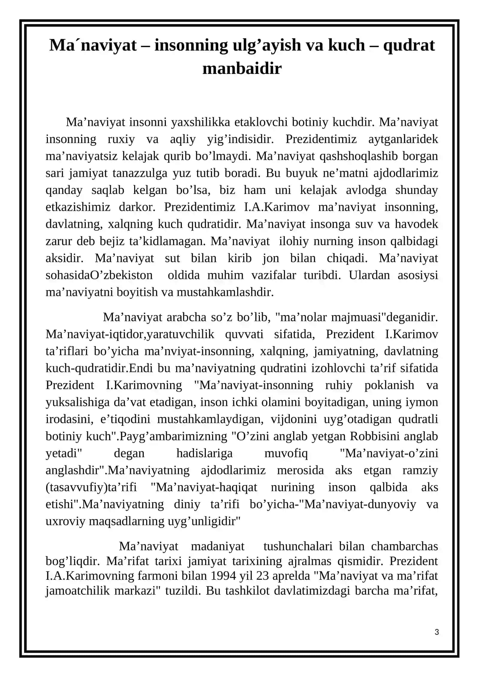 Ta’limda ma’naviy-ma’rifiy ishlar samaradorligi 3