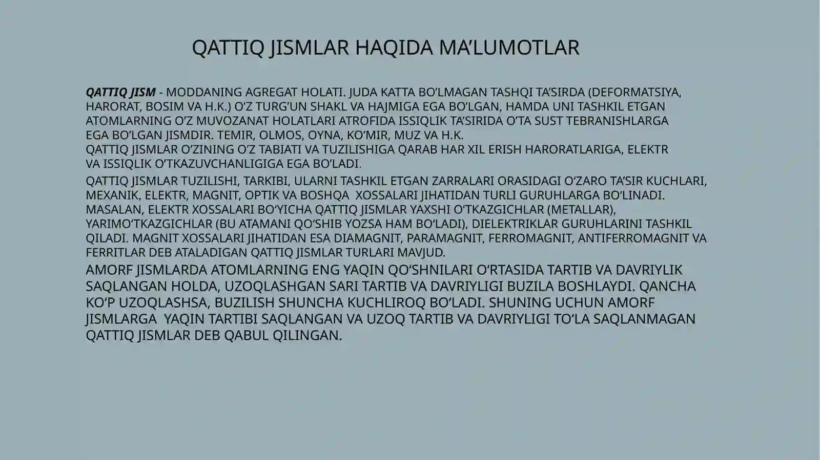 QATTIQ JISMLAR VA ULARNING TUZILISHI 3