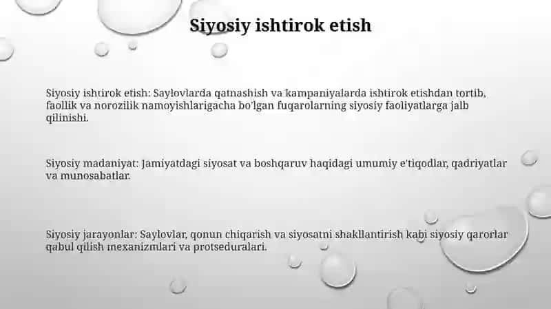 Siyosiy jarayonlar 3