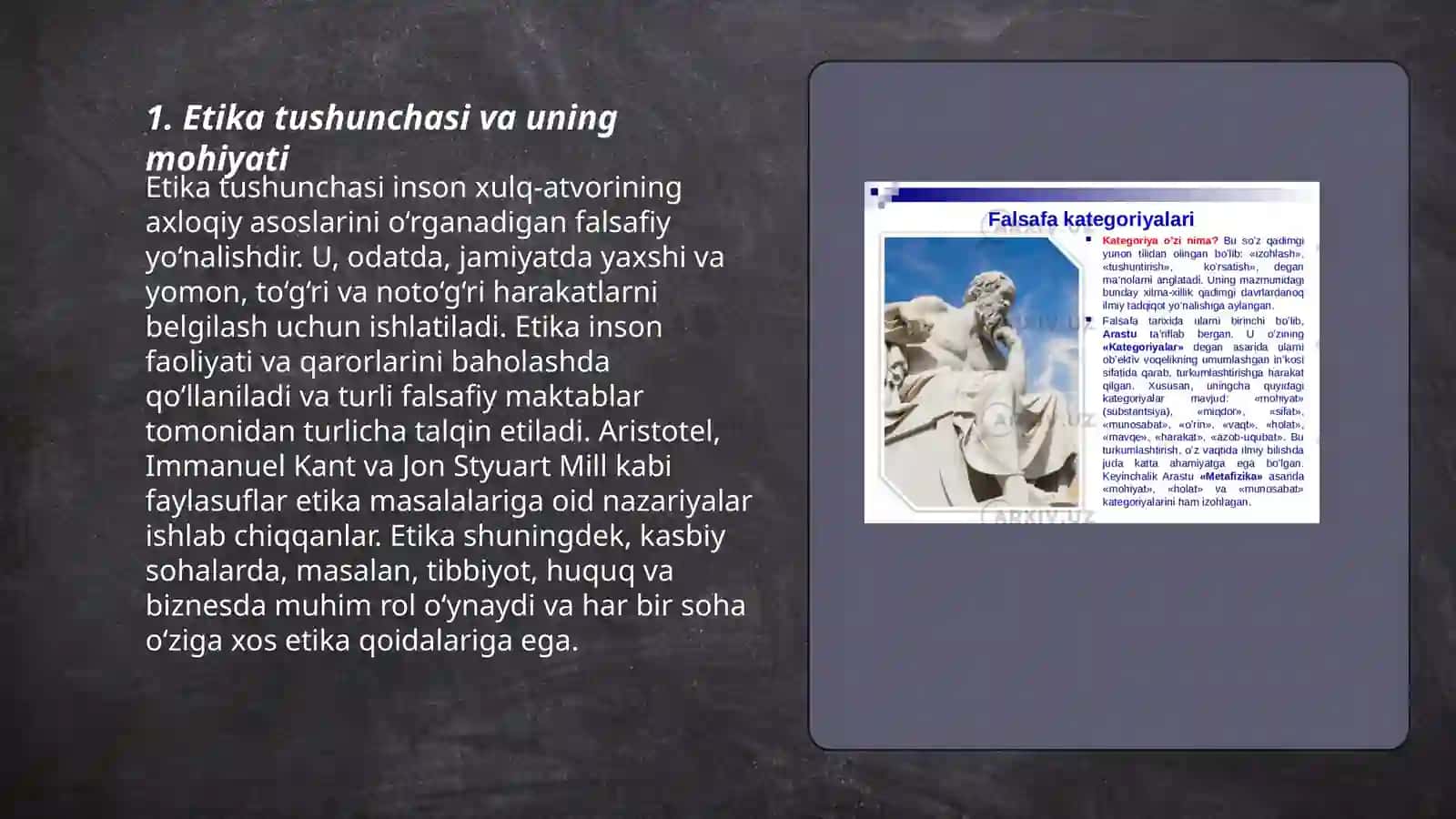 Etikaning mohiyati va ahamiyati 3