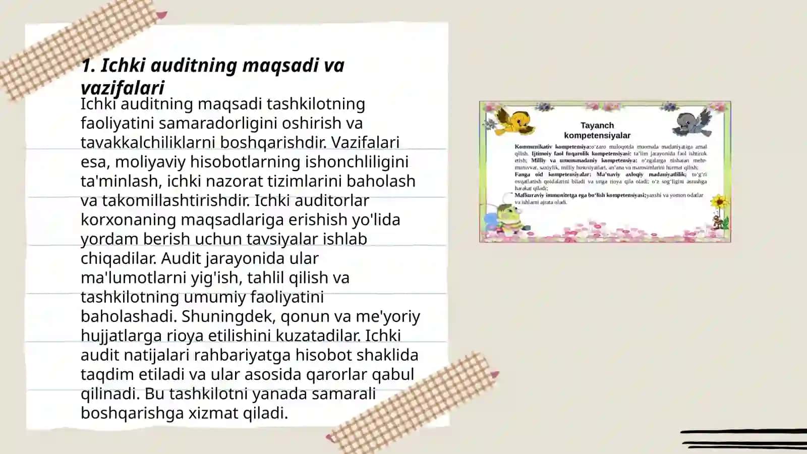Banklarning ichki auditiga qo'yiladigan talablar 3