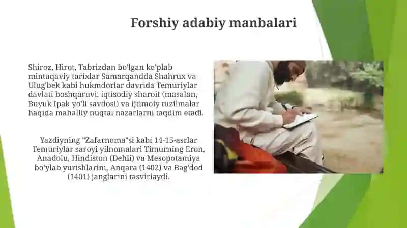 Temuriylar davri tarixiga oid yozma manbalar 3