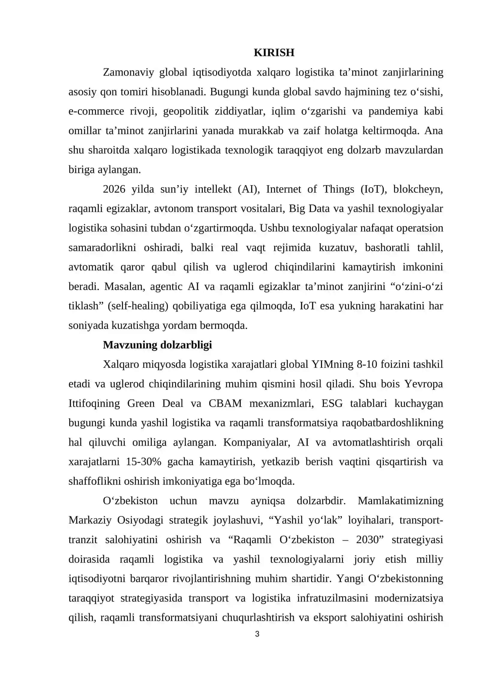 Xalqaro logistikada texnologik taraqqiyot 3