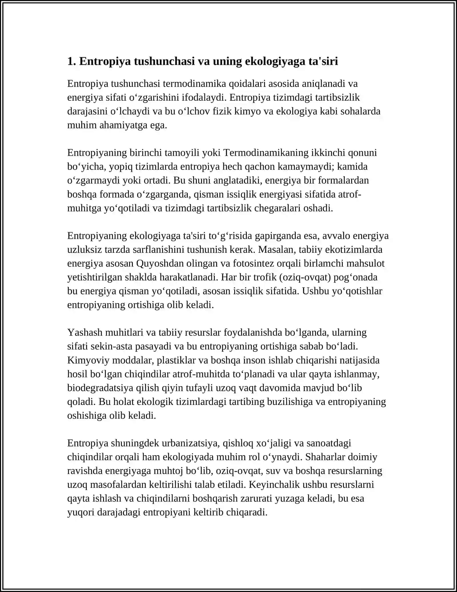 ENTROPIYA VA EKOLOGIYA 3