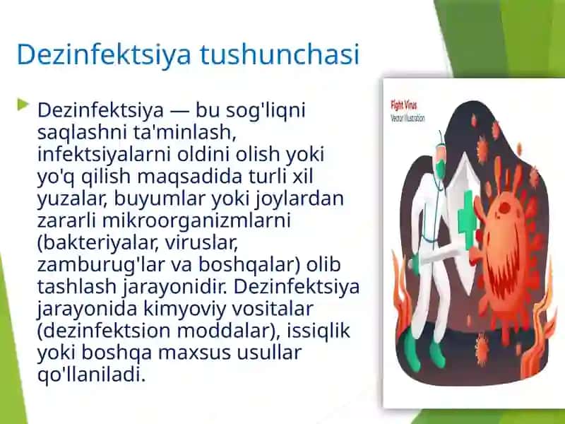 Dezinfektsiya, sterilizatsiya, Antiseptika 3
