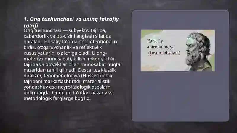 Ong falsafiy muammo sifatida 3