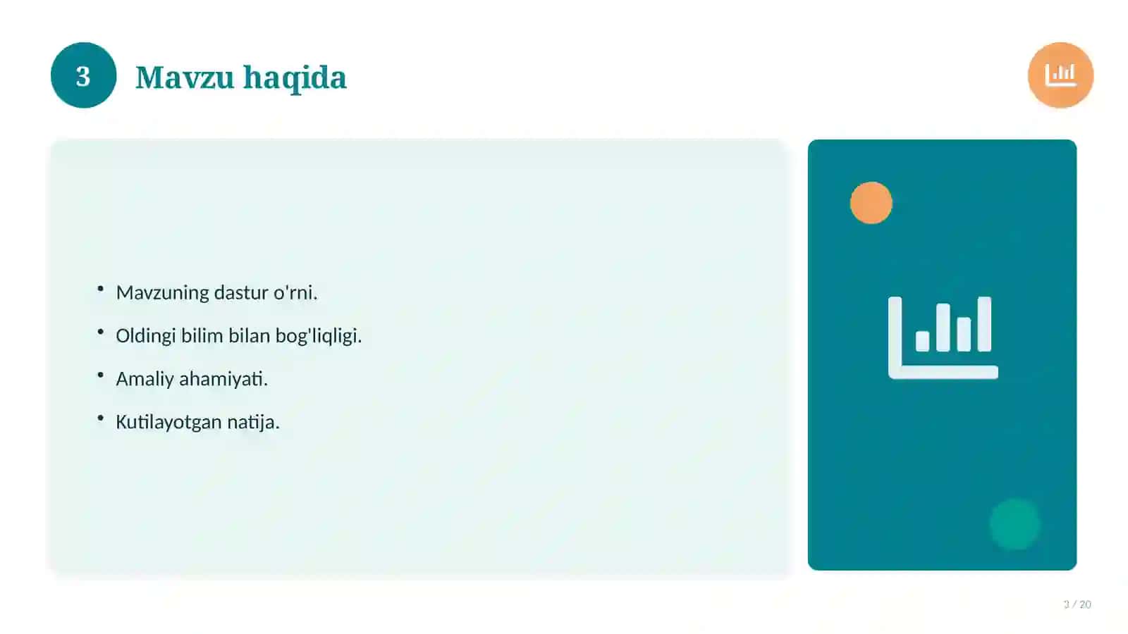Matematika fanidan 1-sinf: ochiq dars ishlanmasi 3
