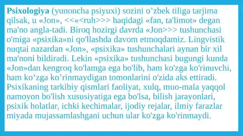 Psixologiyafanining maqsadi va vazifalari 3