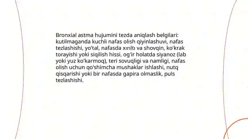Bronxial astma hurujida birinchi yordam 3