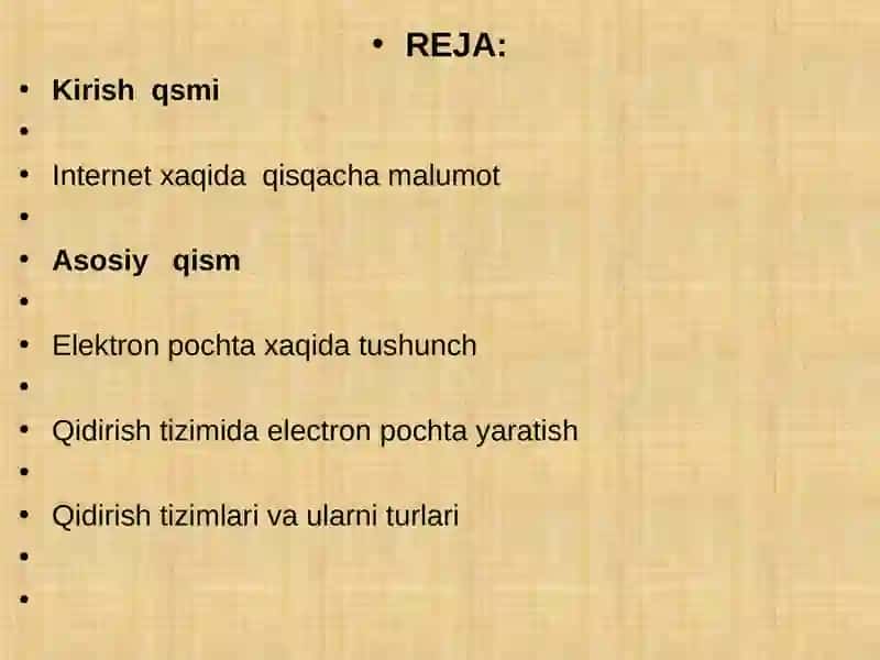 QIDIRISH TIZIMIDA ELEKTRON POCHTA YARATISH 3
