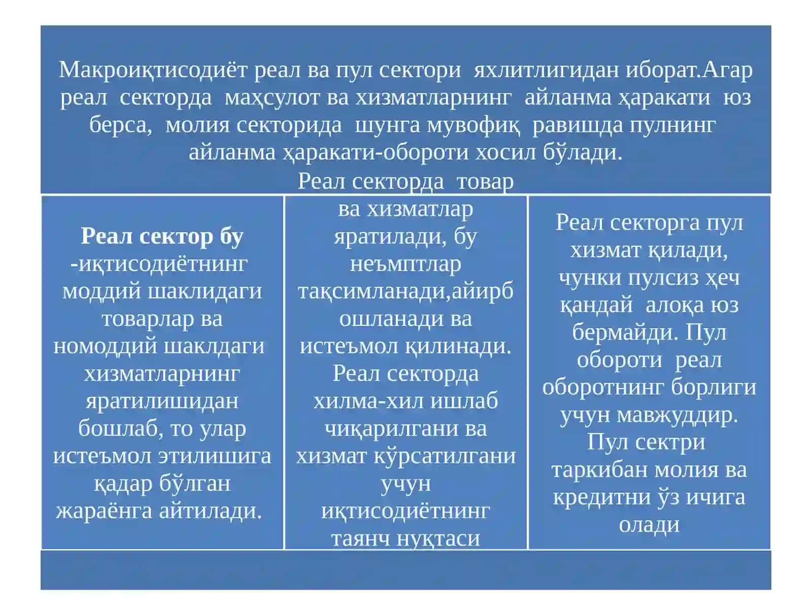 МОЛИЯ ТИЗИМИ ВА МОЛИЯВИЙ СИЁСАТ 3