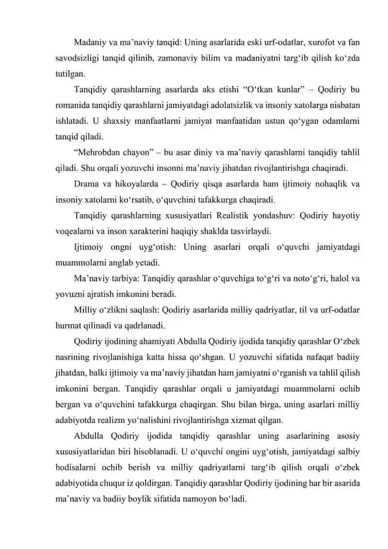 ABDULLA QODIRIY IJODIDA TANQIDIY QARASHLAR 3