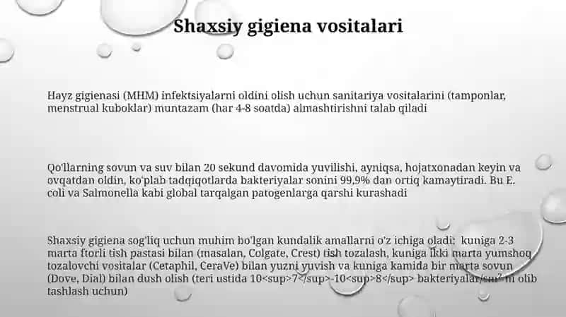 Chiniqishni gigienik asoslar 3