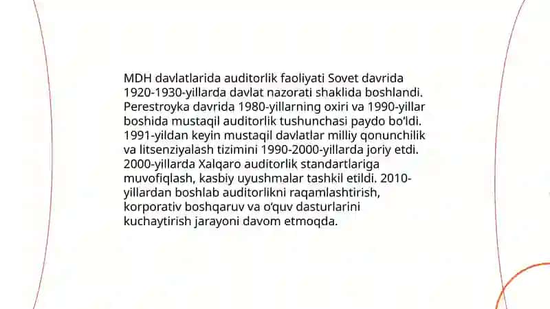 MDH davlatlarida auditorlik faoliyati 3