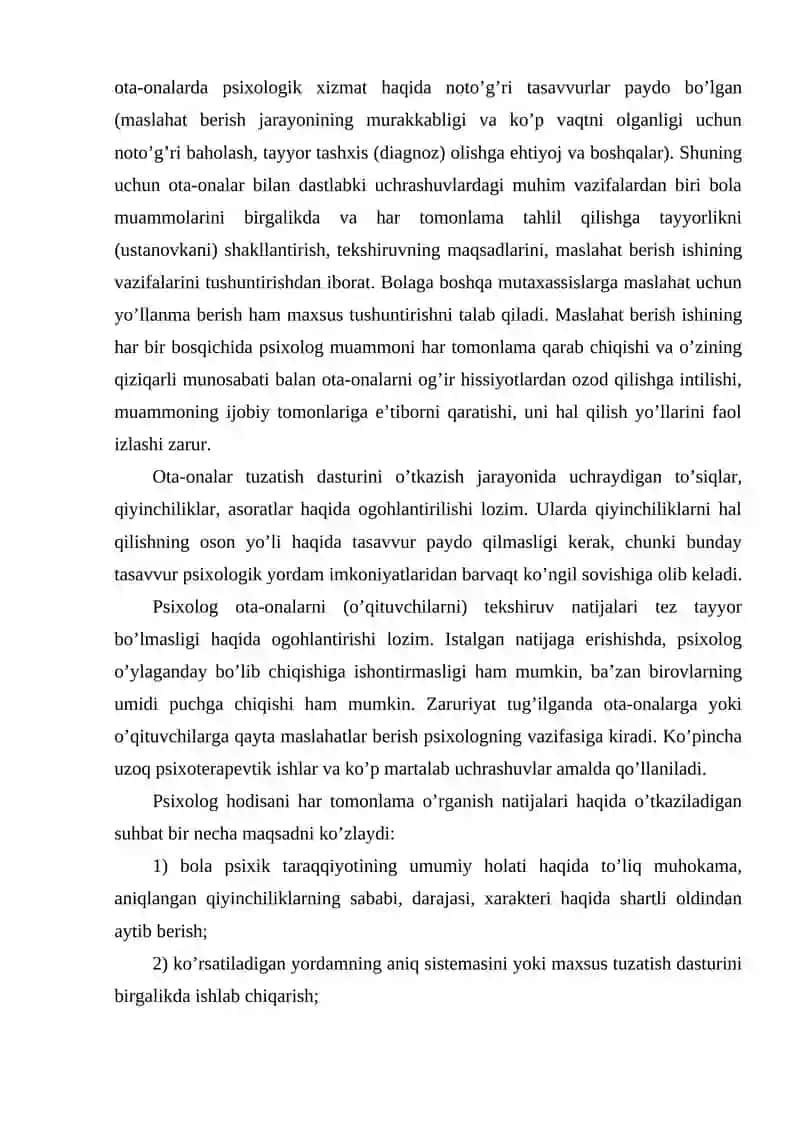Amaliyotchi psixologning faoliyat sohalar 3