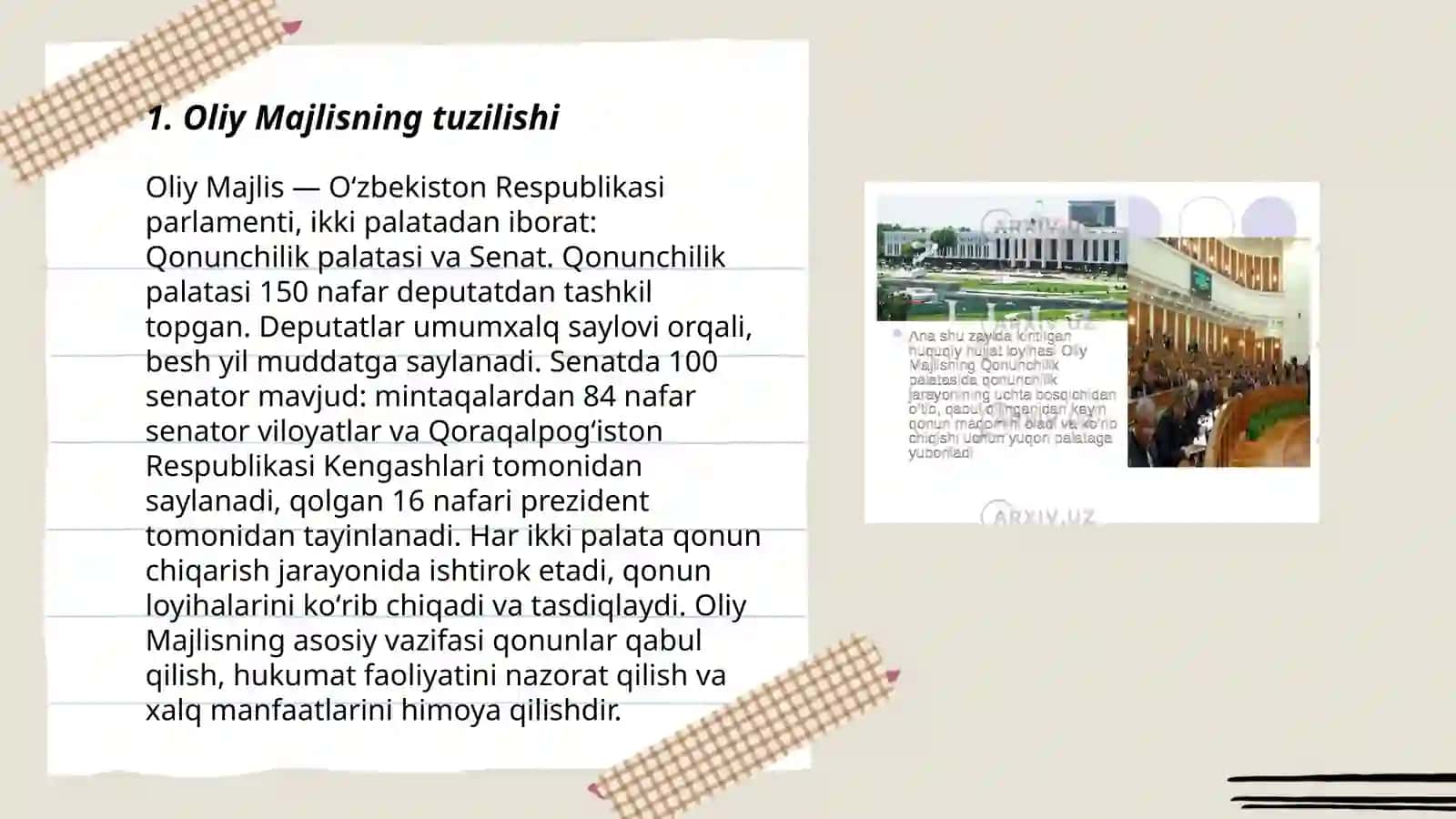 Oliy Majlisning tuzilishi 3