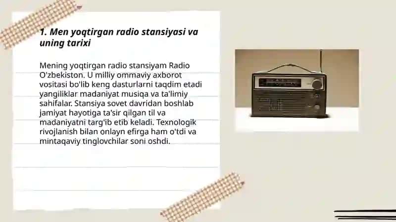 Men yoqtirgan radio stansiyasi va uning tarixi 3