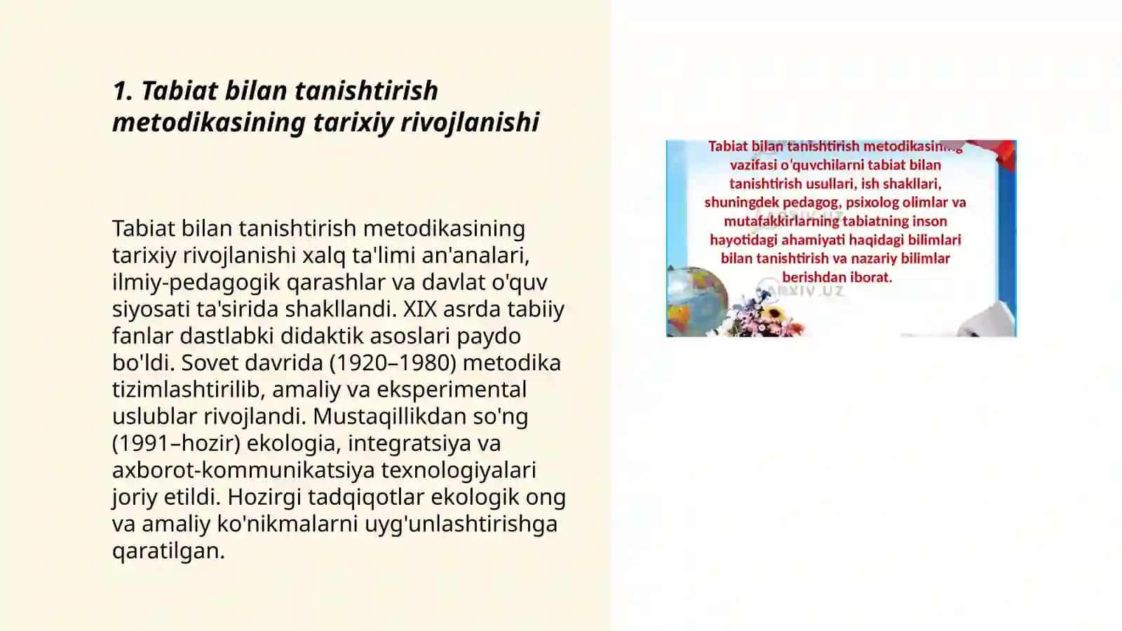 Tabiat bilan tanishtirish metodikasi 3