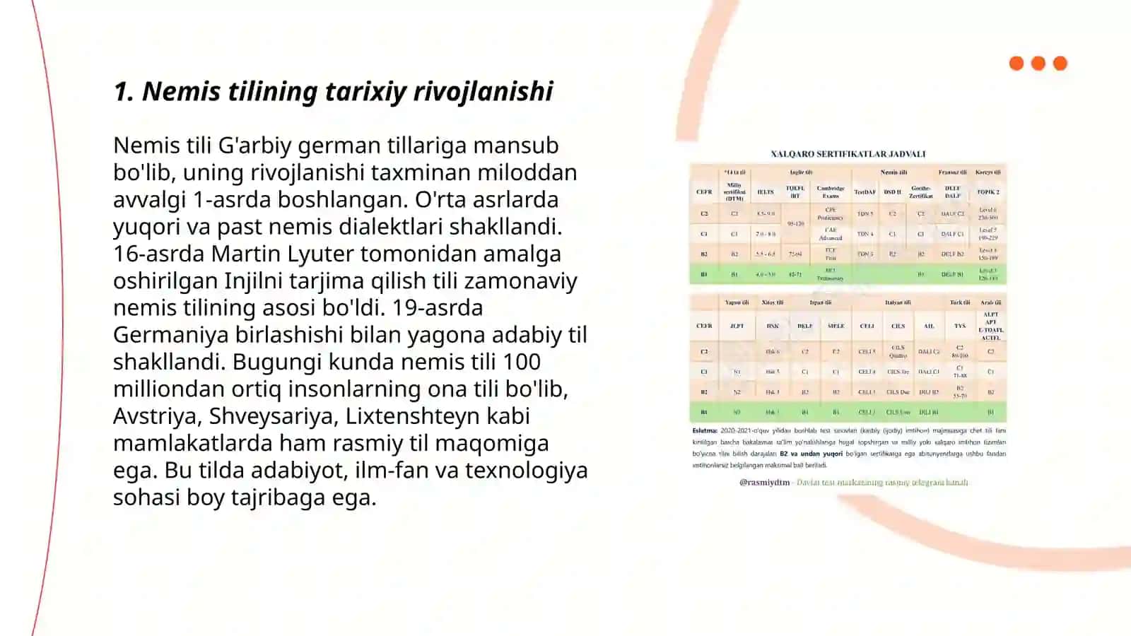 Nemis tilining dunyo boʻylab tarqalishi 3