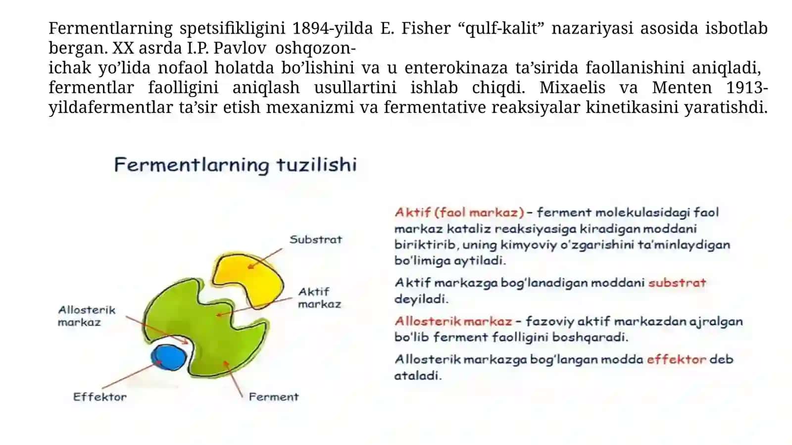 Fermentlar va ularning boshqarilishi 3