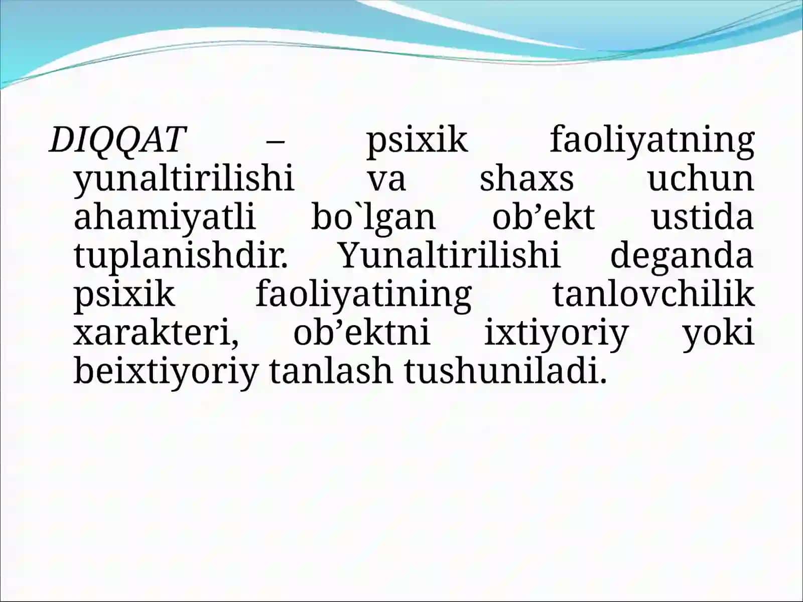 Diqqatning asosiy turlari 3