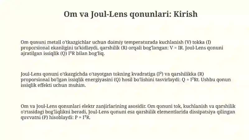 Om va Joul-Lents qonunlari 3