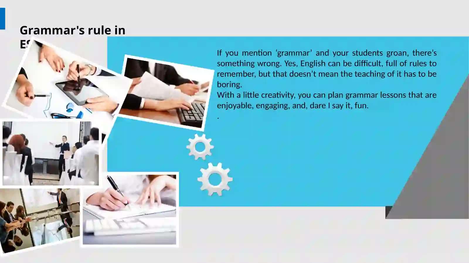 Active grammar and passive grammar in ESL 3