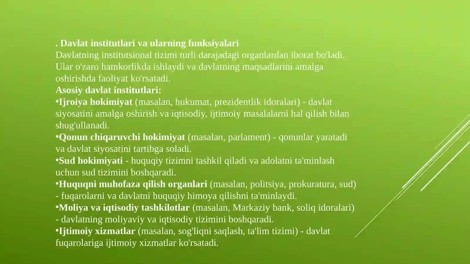 DAVLAT INSTITUTSIONAL TASHKILOT SIFATIDA 3