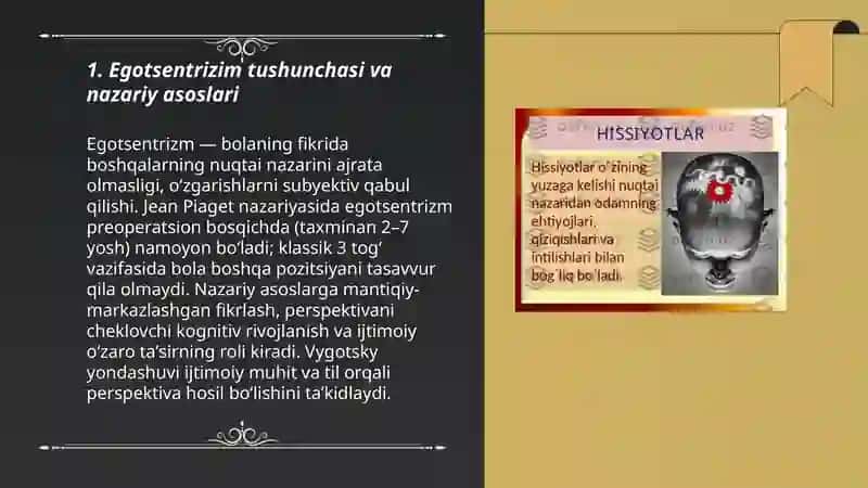 Egotsentrizimning yuzaga kelishi 3