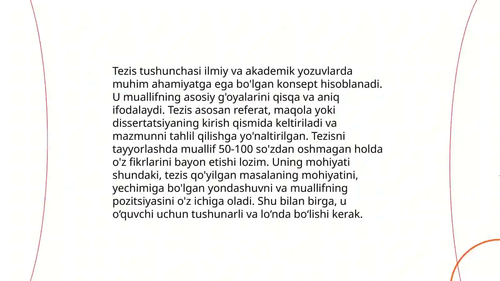 Tezis tuzulmasini belgilash 3