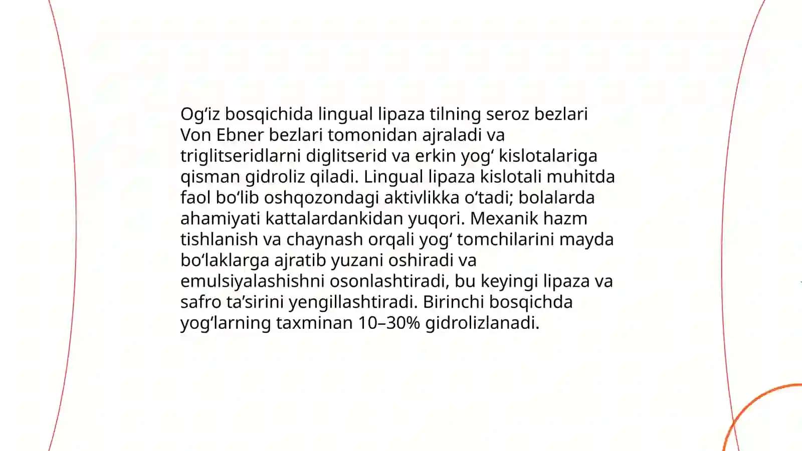 Yog‘larning hazmlanishi 3