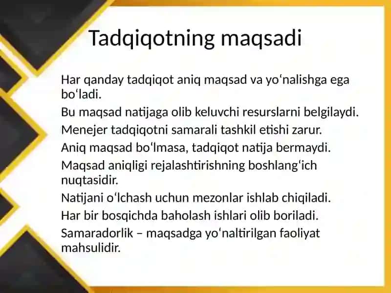 Tadqiqot samaradorligi 3