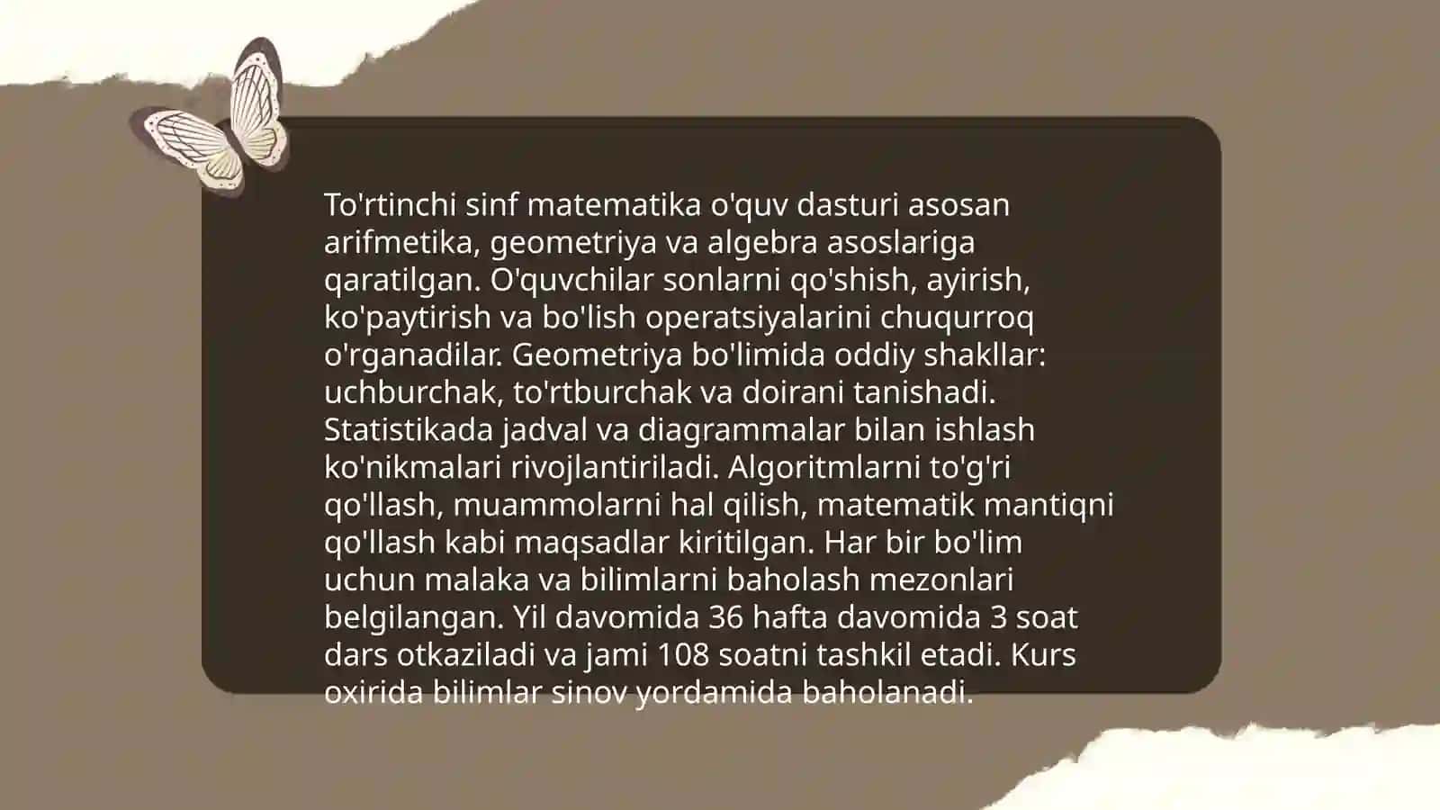 To'rtinchi sinf matematika darsligining tahlili 3