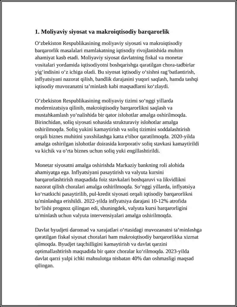 OʻZBEKISTON RESPUBLIKASINING FINANS SISTEMASI 3