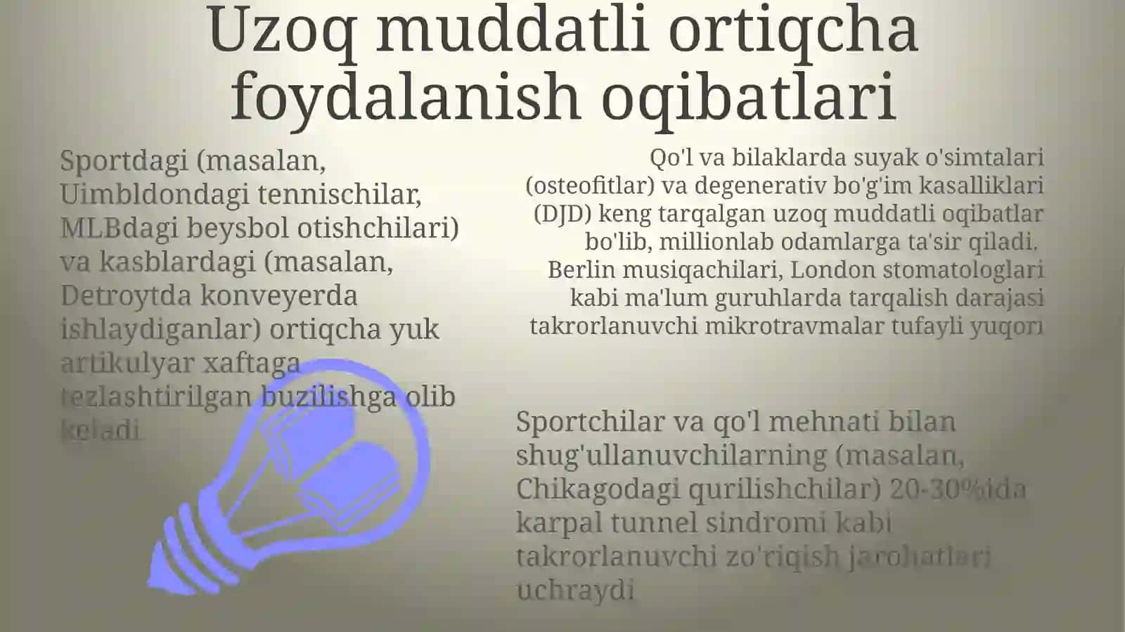 Qoʻ lsuyaklari birlashmalari rivojlanishi 3