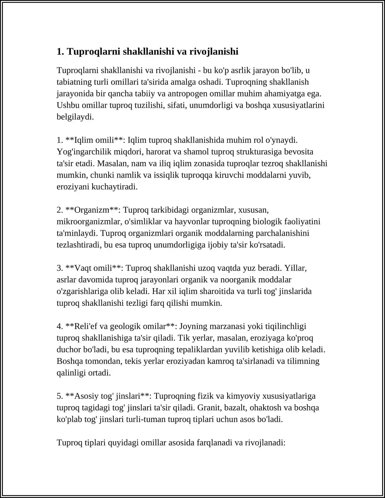 TUPROQLAR GEOGRAFIK TARQALISHINING ASOSIY QONUNIYATLARI 3