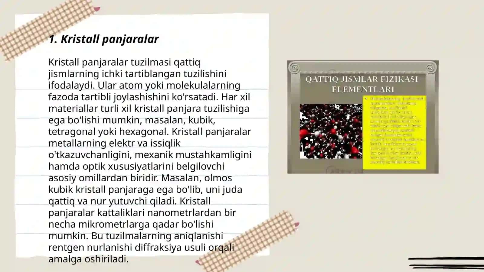 Qattiq jismlarning kristal tuzilishi 3