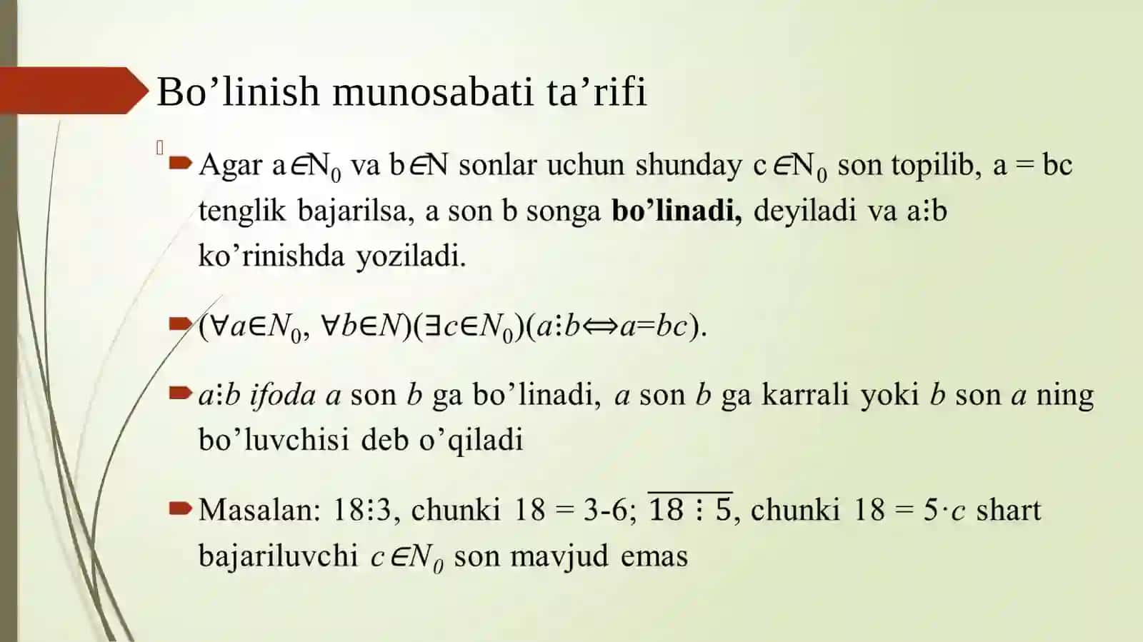 NOMANFIY BUTUN SONLAR TO’PLAMIDABO’LINISH MUNOSABATI 3