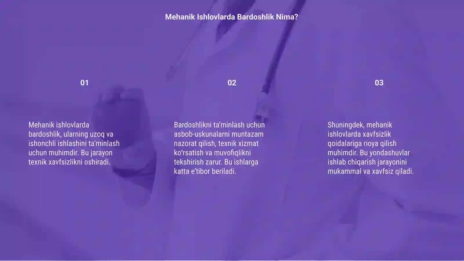 Mehanik ishlovlarda bardoshlikni taminlash 3