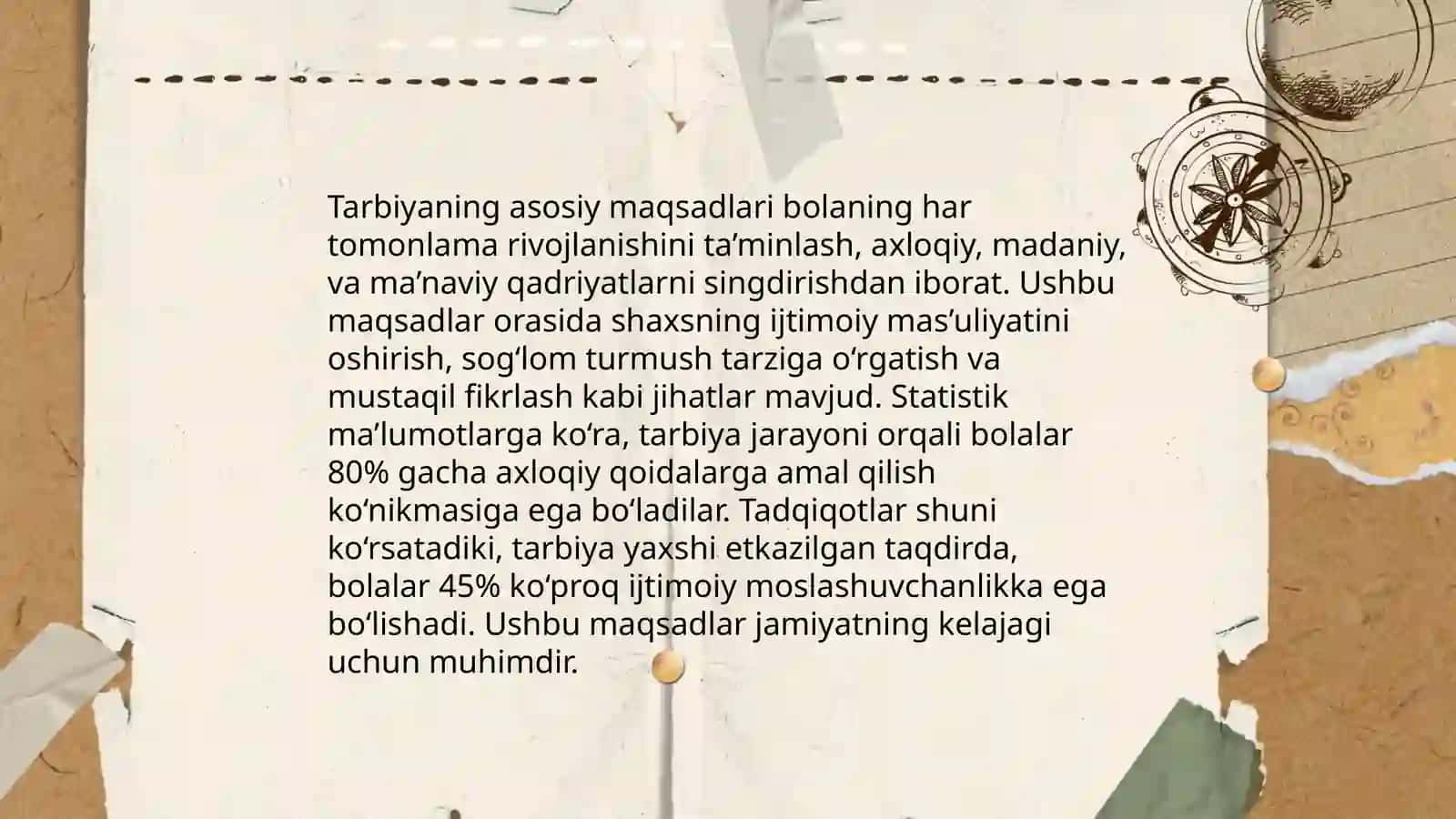 Tarbiyaning maqsadi va vazikalari 3