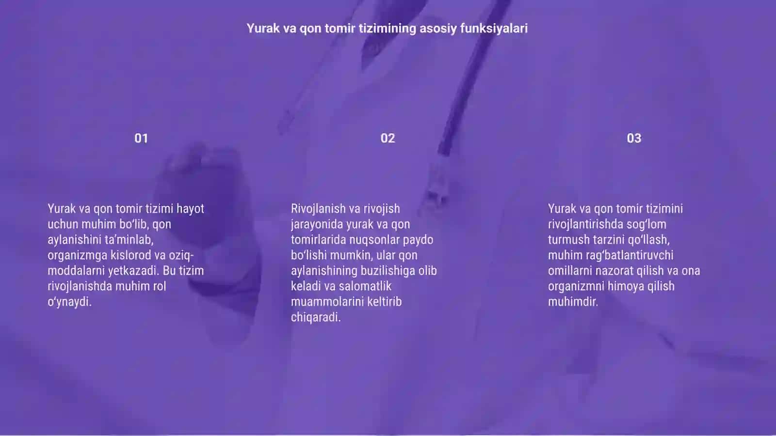 Yurak -qon tomir tizimi va rivojlantirish nuqsonlari 3