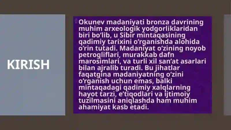 OKUNEV MADANIYATI 3