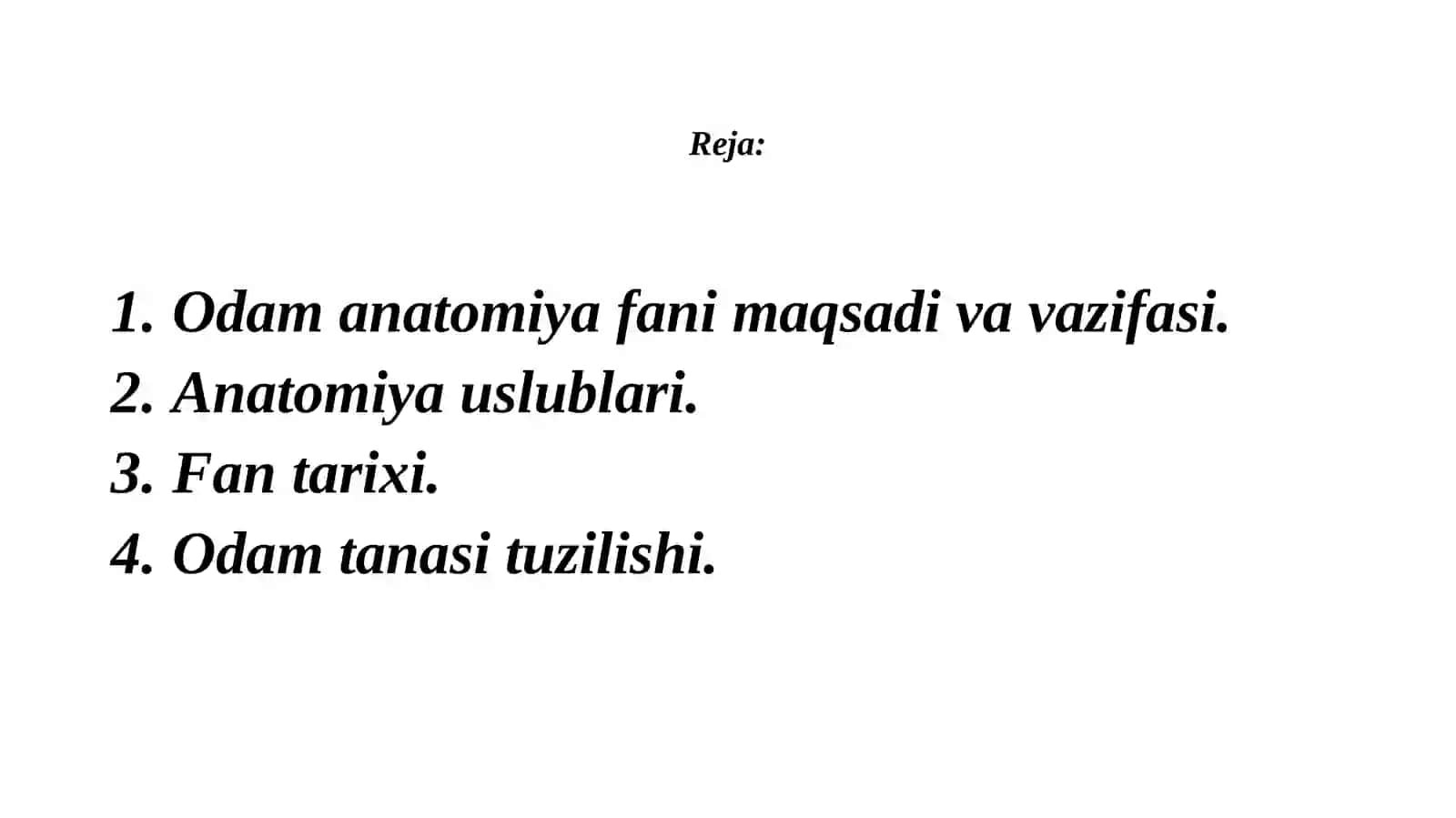 Odamanatomiyasifanigakirish 3
