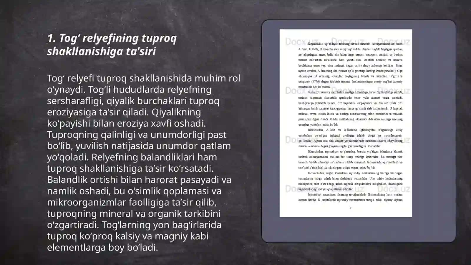 Togʻ relyefining tuproq shakllanishiga ta'siri 3